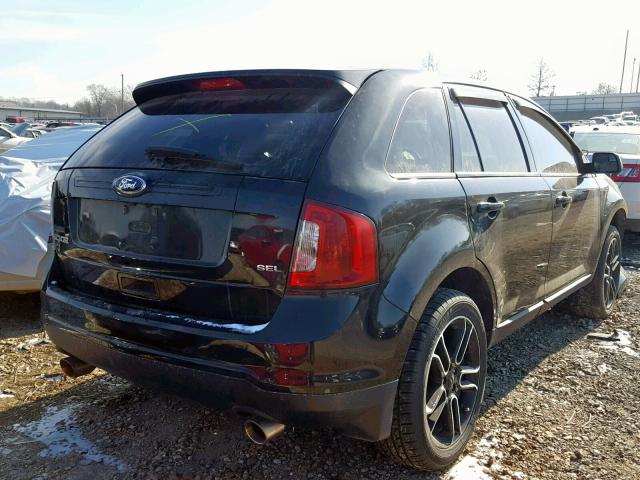 2FMDK3JC2DBC70420 - 2013 FORD EDGE SEL BLACK photo 4