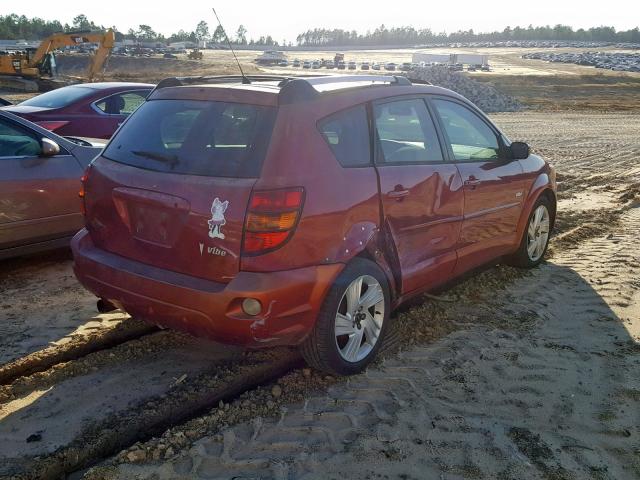 5Y2SL62864Z449920 - 2004 PONTIAC VIBE RED photo 4