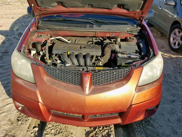 5Y2SL62864Z449920 - 2004 PONTIAC VIBE RED photo 7