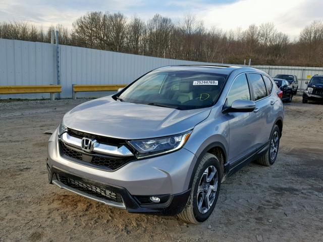 7FARW2H83JE036316 - 2018 HONDA CR-V EXL SILVER photo 2