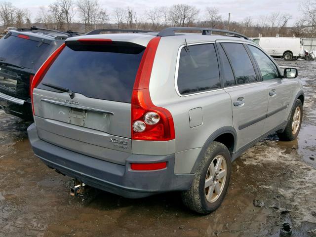 YV1CM91H941088650 - 2004 VOLVO XC90 T6 SILVER photo 4