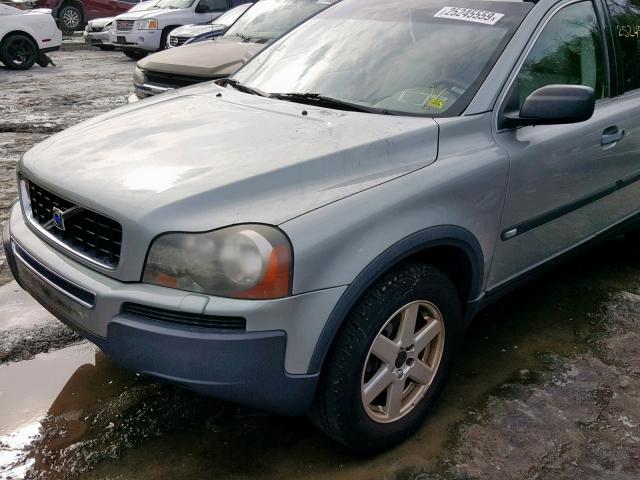 YV1CM91H941088650 - 2004 VOLVO XC90 T6 SILVER photo 9