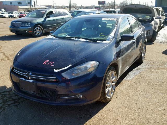 1C3CDFCH2DD167792 - 2013 DODGE DART LIMIT BLUE photo 2