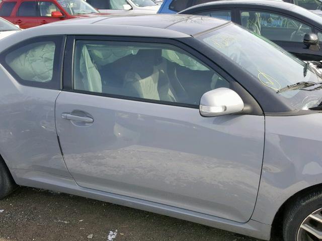 JTKJF5C7XE3080737 - 2014 TOYOTA SCION TC ნაცრისფერი ფოტო 10