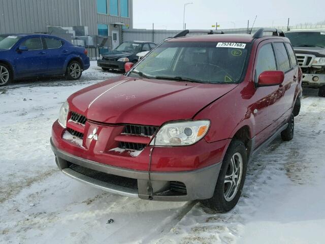 JA4LZ31F76U611128 - 2006 MITSUBISHI OUTLANDER RED photo 2