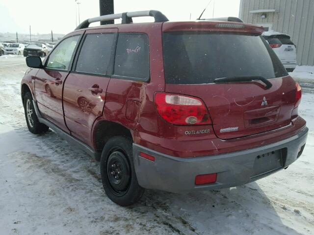 JA4LZ31F76U611128 - 2006 MITSUBISHI OUTLANDER RED photo 3