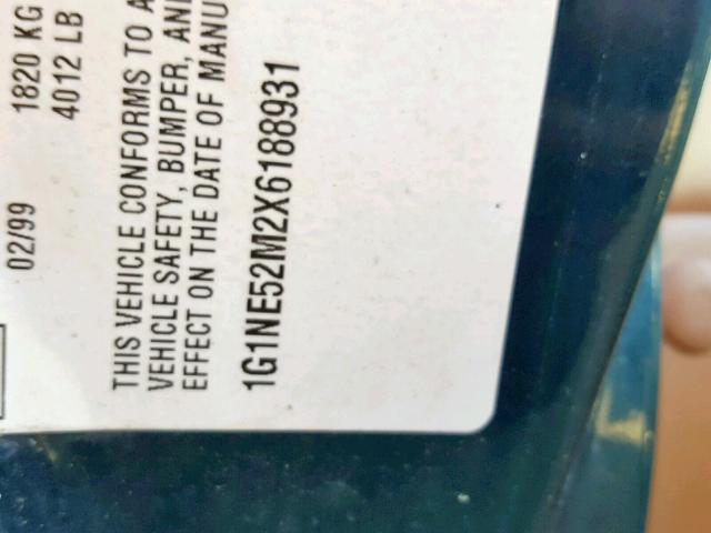 1G1NE52M2X6188931 - 1999 CHEVROLET MALIBU LS Жасыл фото 10