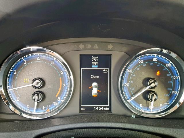 2T1BURHE9KC138274 - 2019 TOYOTA COROLLA L GRAY photo 8