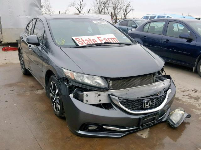 2HGFB2F91DH513623 - 2013 HONDA CIVIC EXL GRAY photo 1