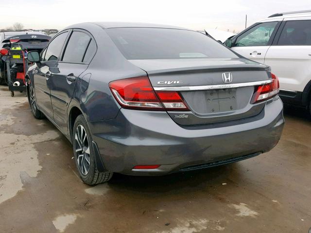 2HGFB2F91DH513623 - 2013 HONDA CIVIC EXL GRAY photo 3