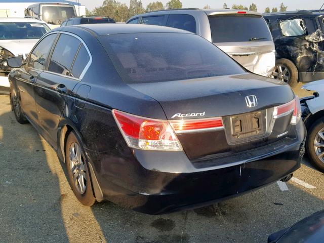 1HGCP2F62BA117156 - 2011 HONDA ACCORD BLACK photo 3