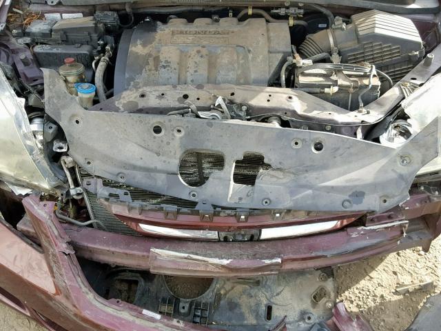 5FNRL38687B462987 - 2007 HONDA ODYSSEY EX MAROON photo 7