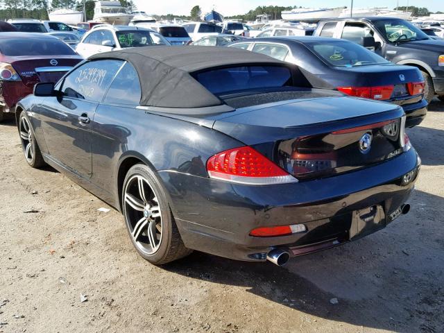 WBAEK73445B324262 - 2005 BMW 645 CI AUT BLACK photo 3