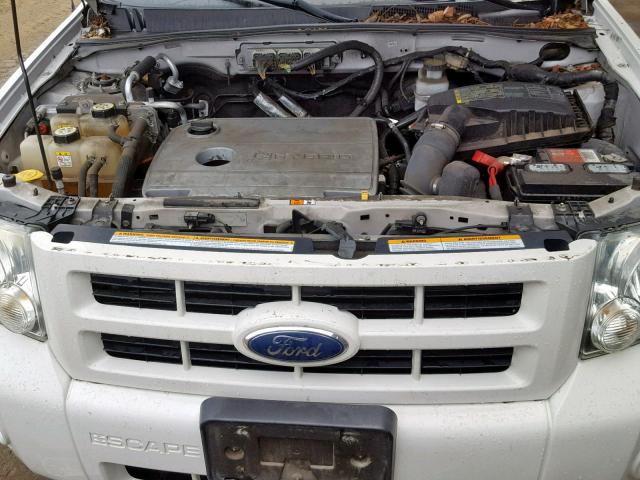 1FMCU49359KB11534 - 2009 FORD ESCAPE HYB WHITE photo 7