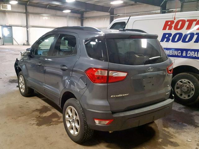 MAJ6P1ULXJC227556 - 2018 FORD ECOSPORT S GRAY photo 3