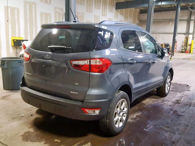 MAJ6P1ULXJC227556 - 2018 FORD ECOSPORT S GRAY photo 4