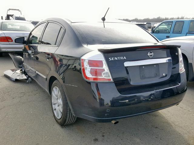 3N1AB6AP2CL717412 - 2012 NISSAN SENTRA 2.0 BLACK photo 3