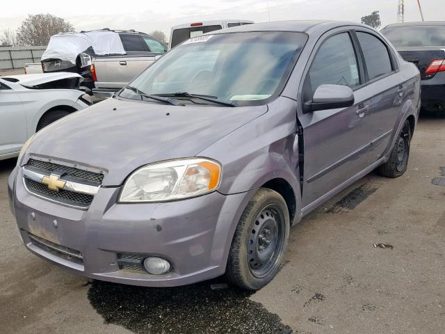 KL1TG5DE1AB044565 - 2010 CHEVROLET AVEO LT GRAY photo 2