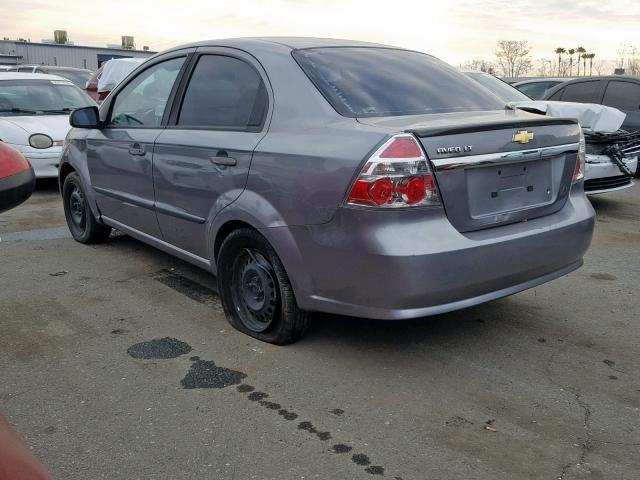 KL1TG5DE1AB044565 - 2010 CHEVROLET AVEO LT GRAY photo 3