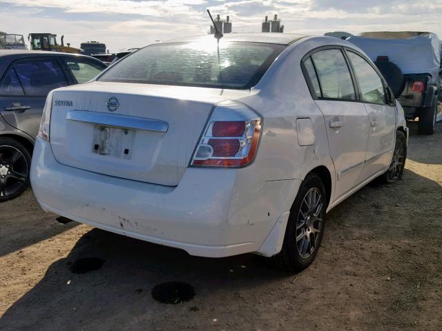 3N1AB6AP5AL644341 - 2010 NISSAN SENTRA 2.0 WHITE photo 4