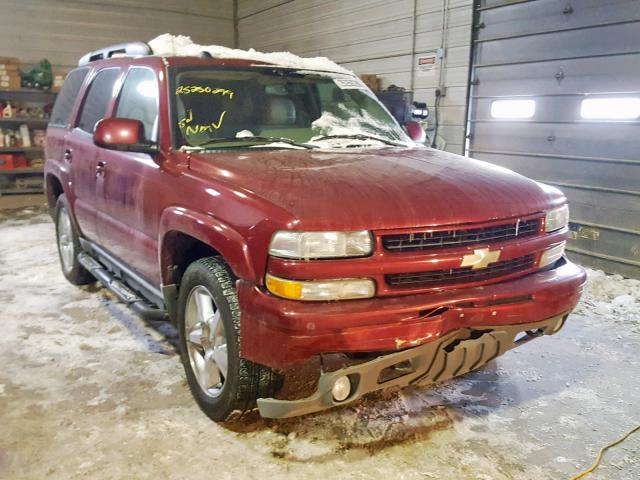 1GNEK13Z54R272102 - 2004 CHEVROLET TAHOE K150 MAROON photo 1