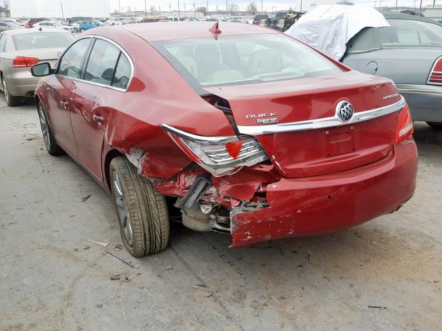 1G4GB5G30EF192073 - 2014 BUICK LACROSSE RED photo 3