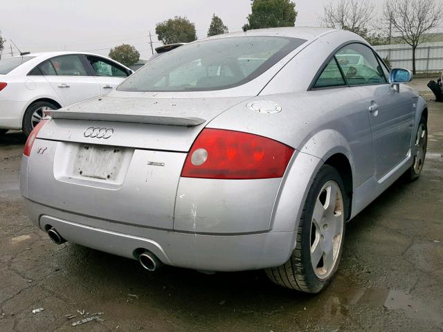 TRUWT28N721031536 - 2002 AUDI TT QUATTRO SILVER photo 4