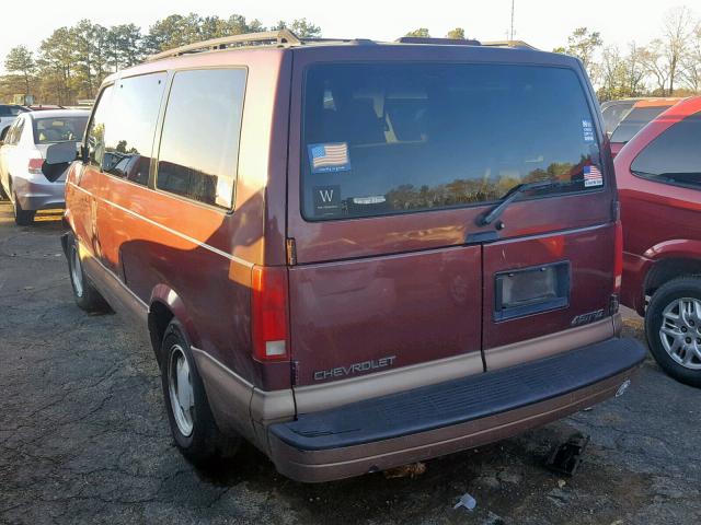 1GNDM19W6WB140223 - 1998 CHEVROLET ASTRO MAROON photo 3