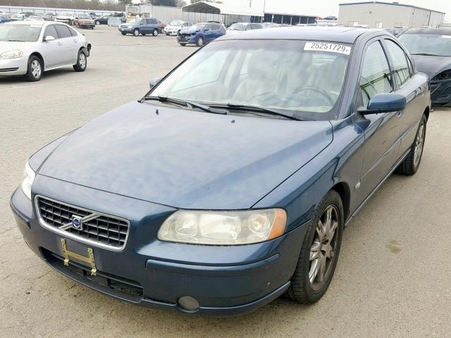 YV1RS592662527048 - 2006 VOLVO S60 2.5T BLUE photo 2