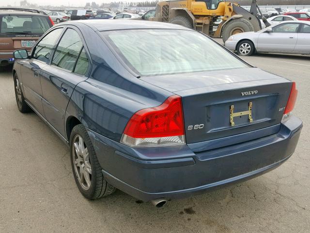 YV1RS592662527048 - 2006 VOLVO S60 2.5T BLUE photo 3