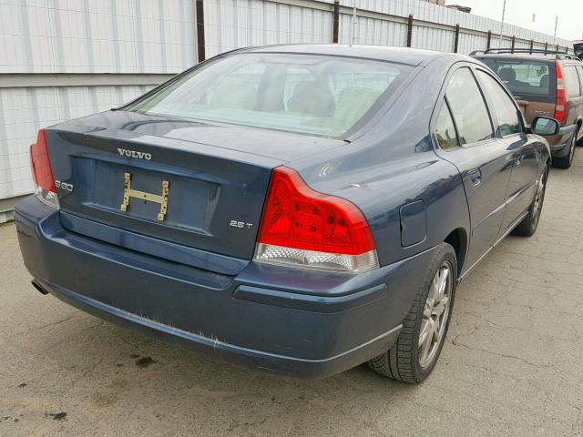 YV1RS592662527048 - 2006 VOLVO S60 2.5T BLUE photo 4