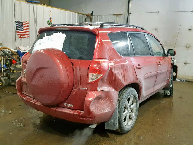 JTMBK31V776017674 - 2007 TOYOTA RAV4 LIMIT RED photo 4