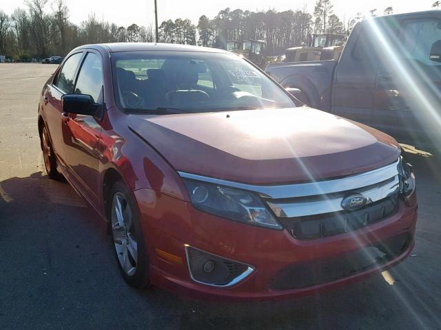 3FAHP0KC3AR203459 - 2010 FORD FUSION SPO RED photo 1