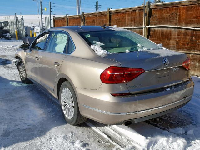 1VWBS7A39GC047702 - 2016 VOLKSWAGEN PASSAT SE BROWN photo 3