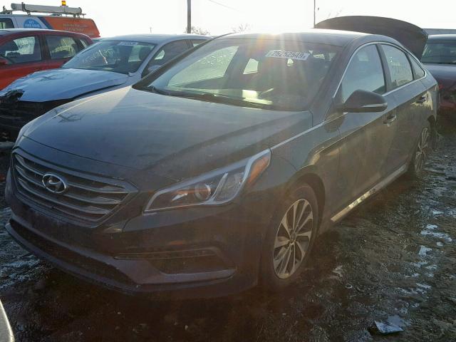 5NPE34AF1GH356204 - 2016 HYUNDAI SONATA SPO BLACK photo 2