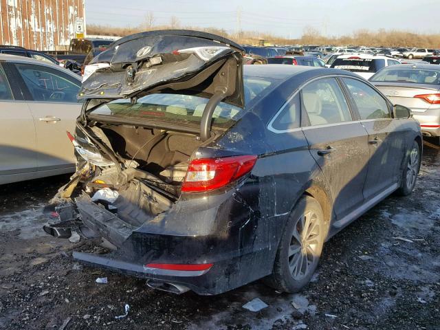 5NPE34AF1GH356204 - 2016 HYUNDAI SONATA SPO BLACK photo 4