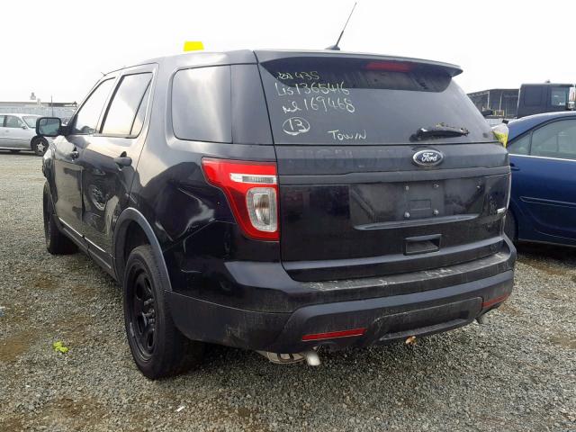 1FM5K8ARXDGC72897 - 2013 FORD EXPLORER P BLACK photo 3