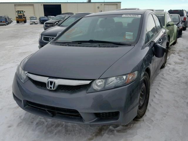 2HGFA1F03AH018592 - 2010 HONDA CIVIC EXL GRAY photo 2