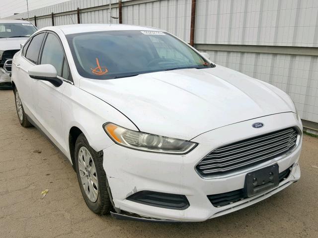 3FA6P0G73DR120282 - 2013 FORD FUSION S WHITE photo 1