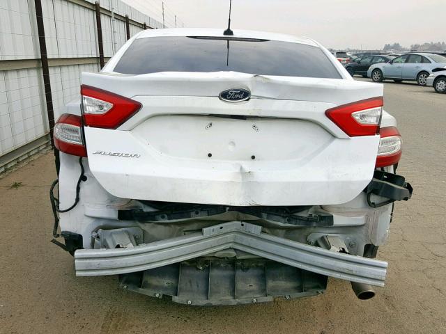 3FA6P0G73DR120282 - 2013 FORD FUSION S WHITE photo 9