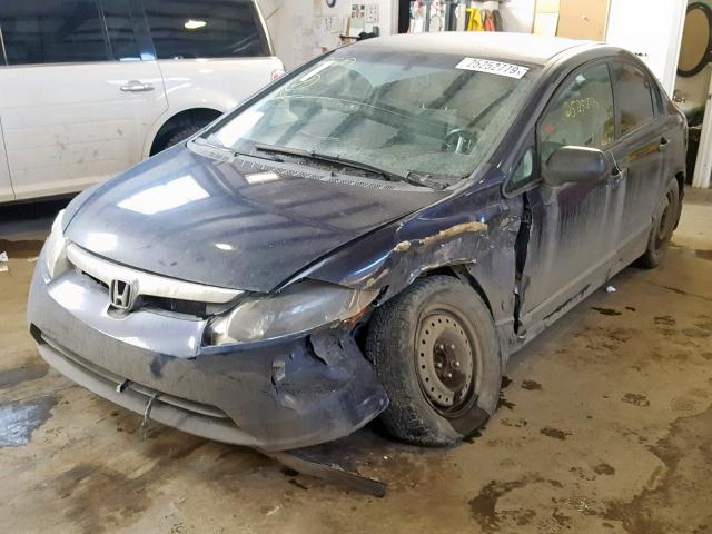 2HGFA16377H038394 - 2007 HONDA CIVIC DX BLUE photo 2