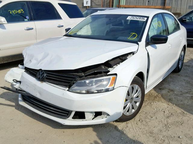 3VW2K7AJ4EM334259 - 2014 VOLKSWAGEN JETTA BASE WHITE photo 2