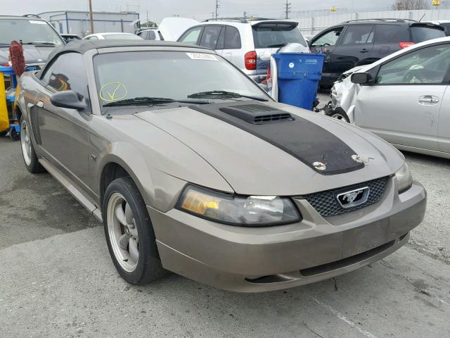 1FAFP45XX2F219198 - 2002 FORD MUSTANG GT GOLD photo 1