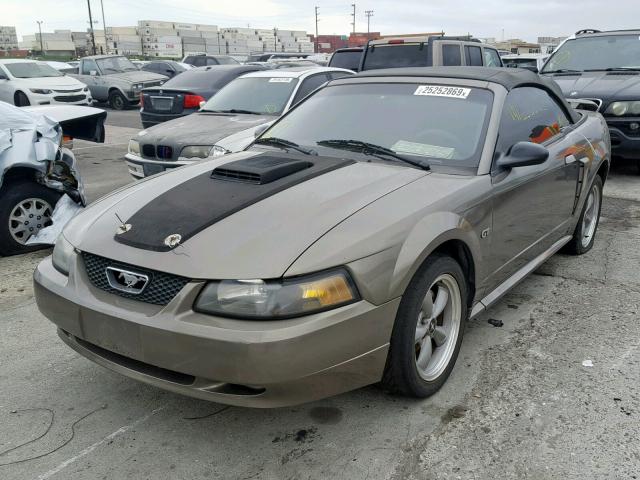 1FAFP45XX2F219198 - 2002 FORD MUSTANG GT GOLD photo 2