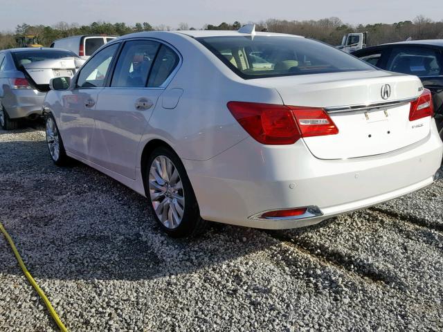 JH4KC1F97FC000739 - 2015 ACURA RLX ADVANC WHITE photo 3