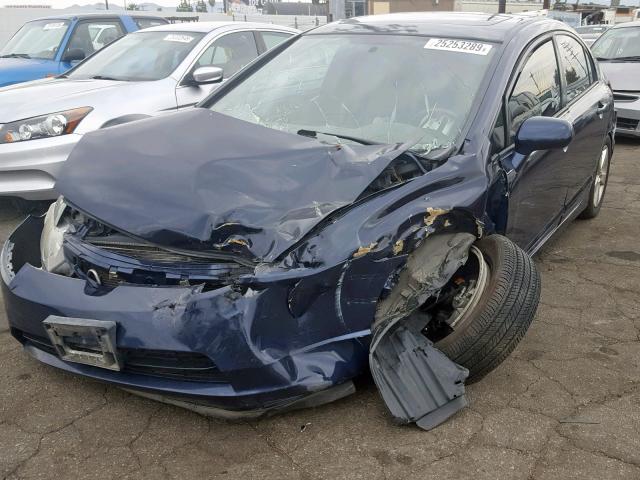 2HGFA16918H515570 - 2008 HONDA CIVIC EXL BLUE photo 2