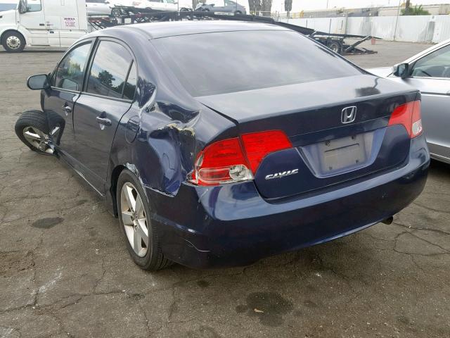 2HGFA16918H515570 - 2008 HONDA CIVIC EXL BLUE photo 3