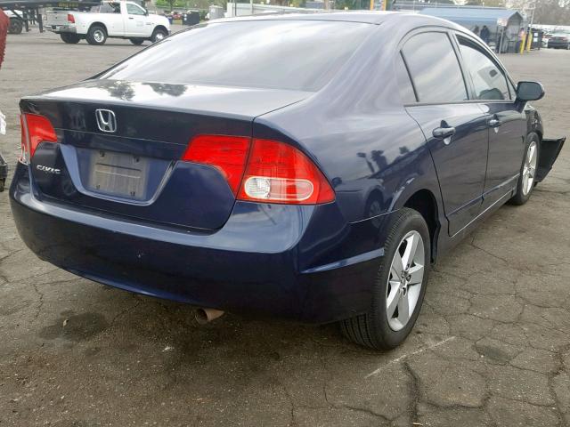 2HGFA16918H515570 - 2008 HONDA CIVIC EXL BLUE photo 4