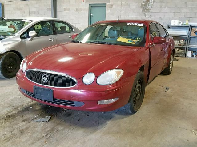 2G4WD532651226110 - 2005 BUICK LACROSSE C MAROON photo 2