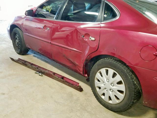 2G4WD532651226110 - 2005 BUICK LACROSSE C MAROON photo 9